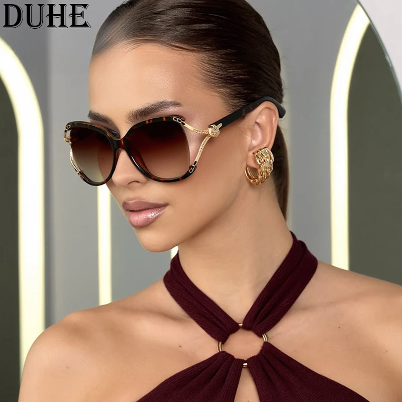 

Новые высококачественные солнцезащитные очки в форме змеи для женщин, солнцезащитные очки с большой оправой, персонализированные, модные и элегантные.
