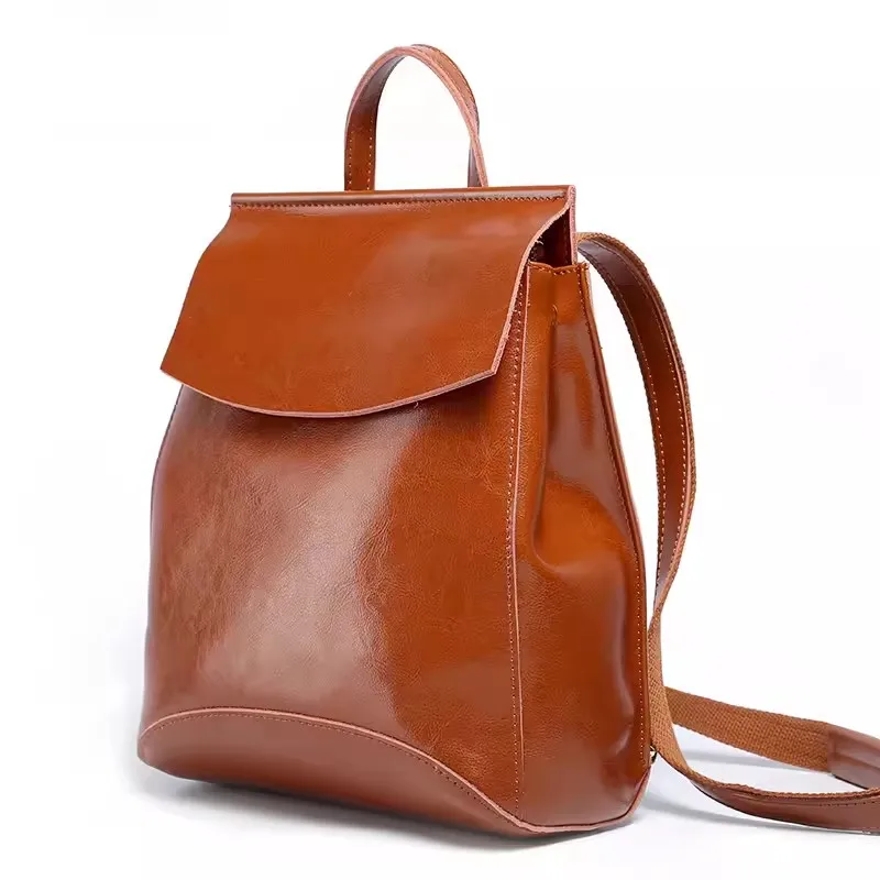 Real Leather Backpack Women Fashion Multi Use Fashion Looking Travelling Daily Wearing Handbag Ladies