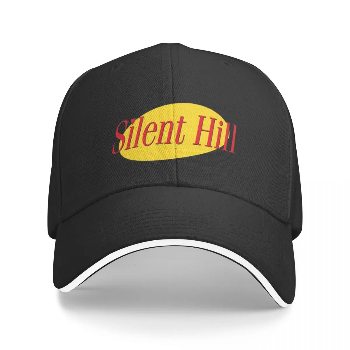 Yellow Background Red Silent Hill Letters Hiking Baseball Caps For Mens Adult Female Beach Dad Hats Hip Hop Trucker Cap