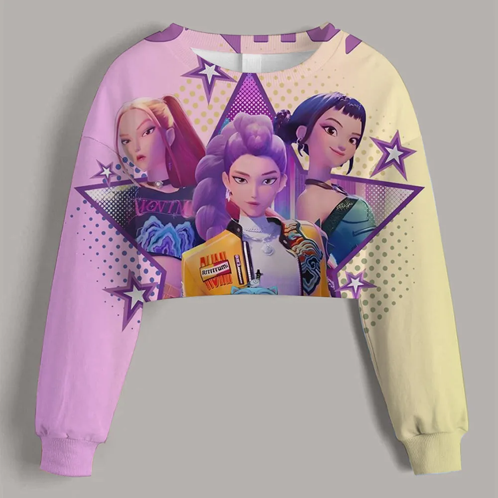 90s Y2k Huntrix هوديي مانغا للأطفال Kpop الشيطان هنتر مروحة هدية ملابس رياضية للأطفال لطيف النمر هوديي #5