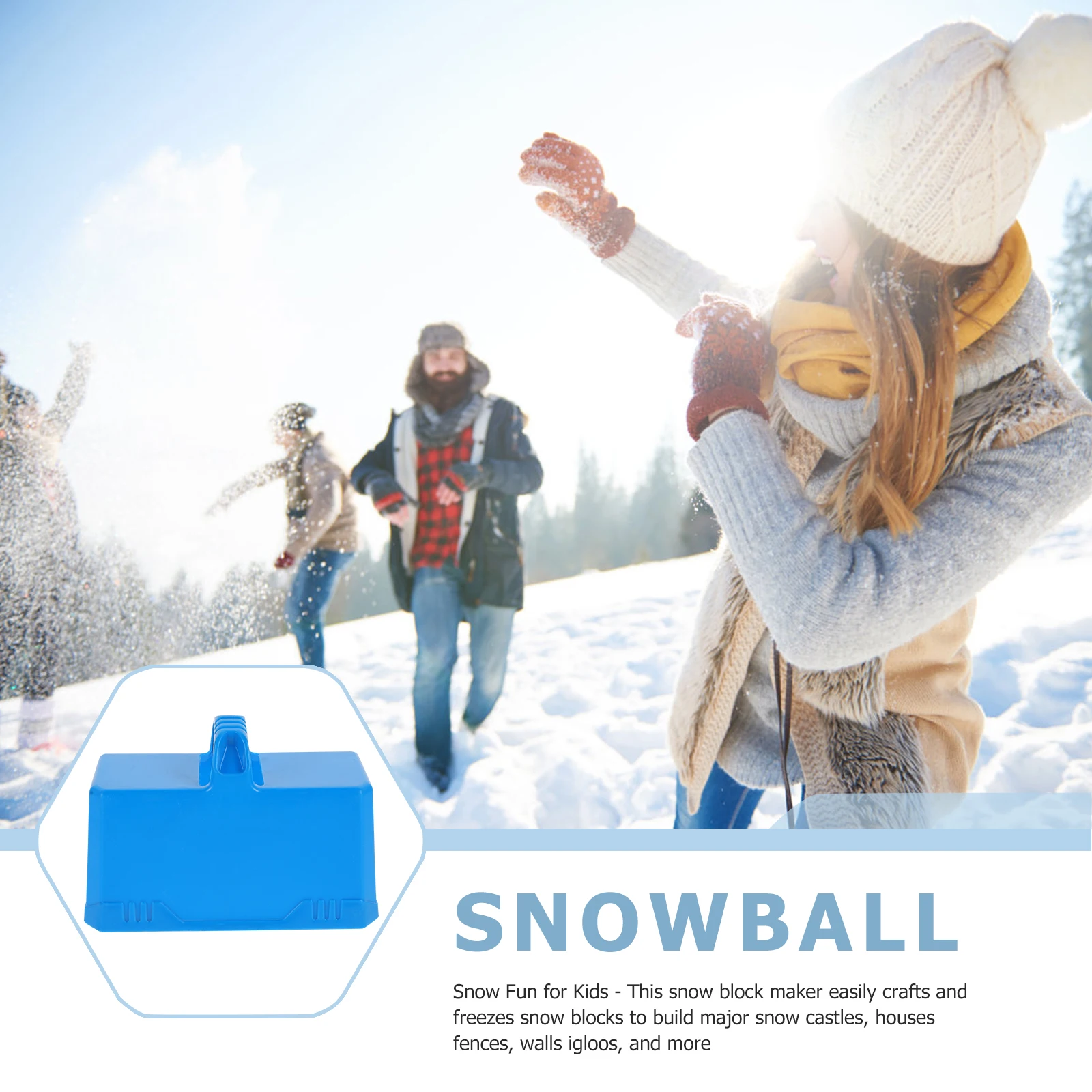 

2Pcs Winter Snow Brick Mold DIY Sand Block Maker Lightweight Durable Snow Brick Tools