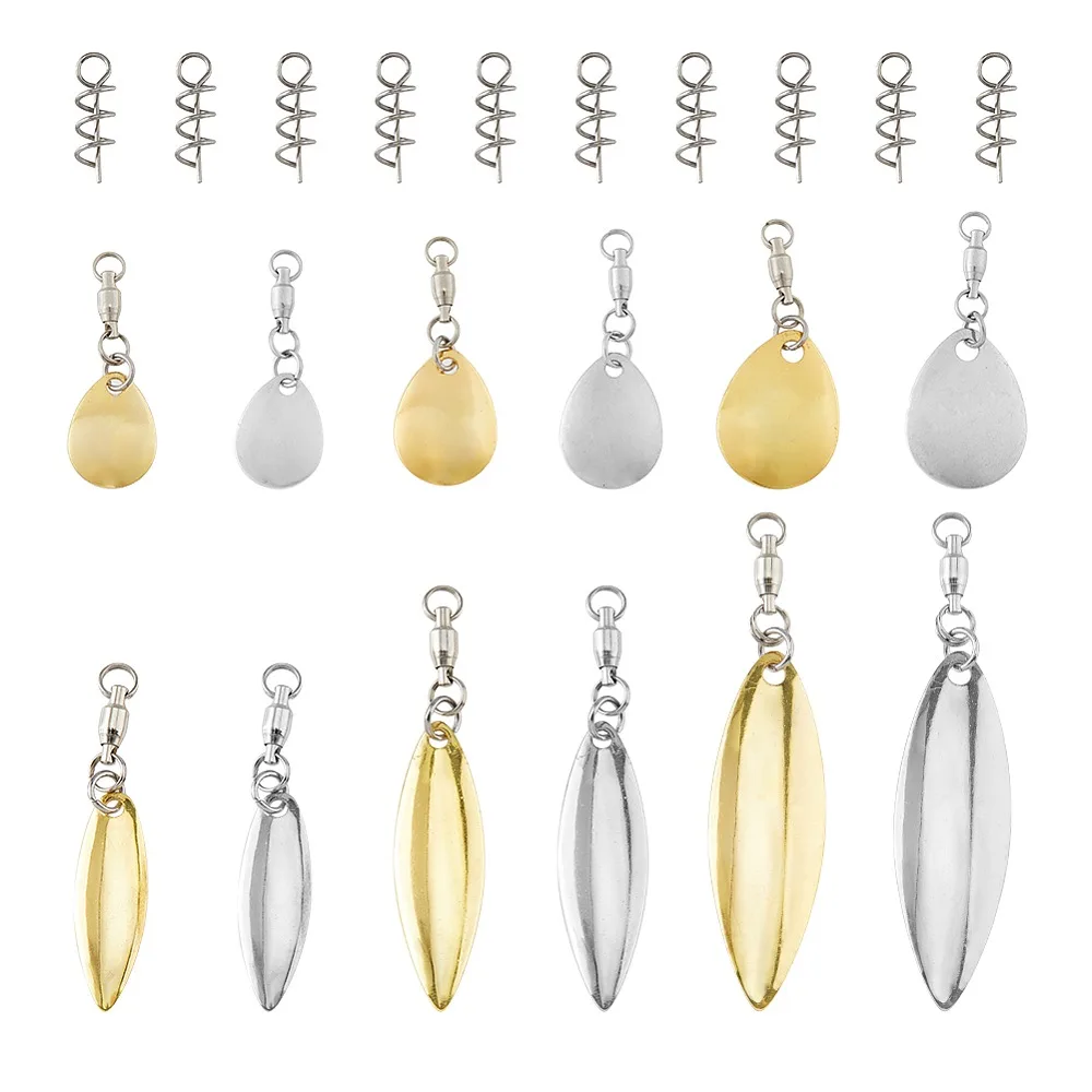 

1set Fishing Supplies including Iron Fishing Spring Pins and Stainless Steel Fishing Rolling Bearing Connector with Iron Fish