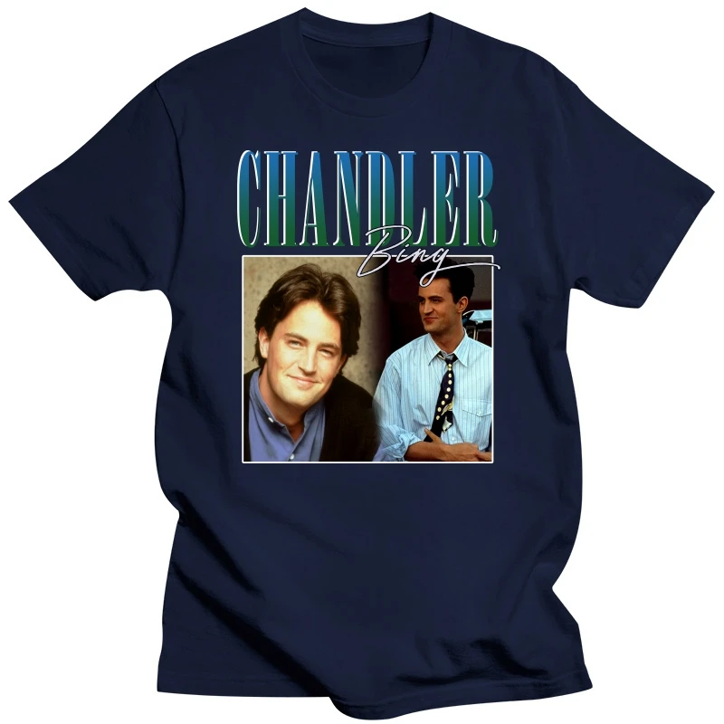 Chandler Bing Matthew Perry Friends Tv Show 90S Crewneck Vintage T-Shirt Custom Aldult Teen Unisex Digital Printing Tee Shirt