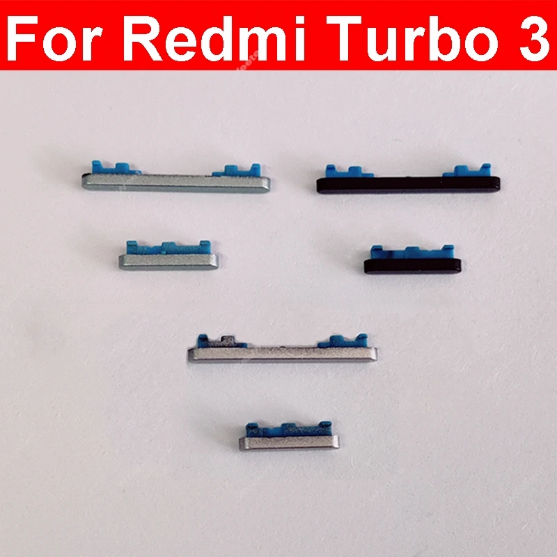 Up/Down Power Volume Side Button For Xiaomi Redmi Turbo 3 Power Volume Button Power Side keys Replacement Spare Parts