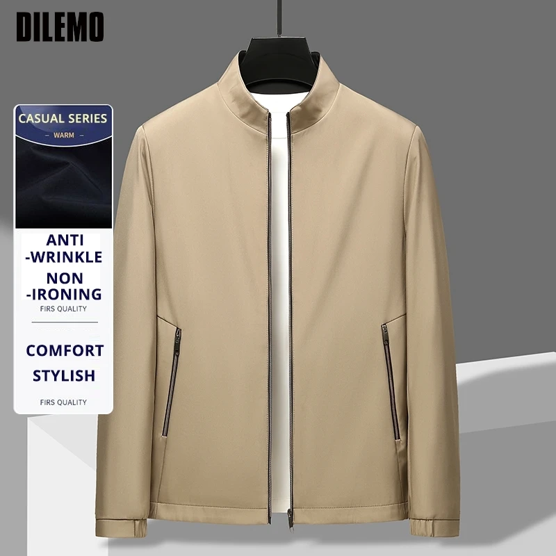 

Top Quality New Men's Stand Collar Jacket Lightweight Windbreaker Outdoor Jacket Coats Soft Shell Autumn Casual Outerwear 2025