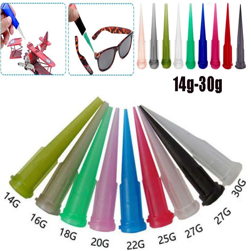 

25 PCS Plastic TT Conical Glue Dispensing Nozzle Liquid Dispenser Dispensing Needle Plastic Tapered Tips 14G-30G