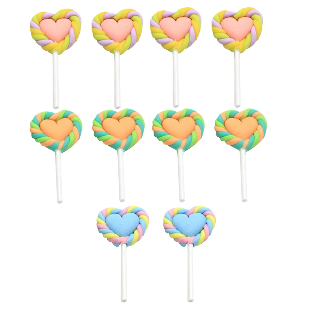 

10pcs Simulation Marshmallow Heart Lollipop Craft Decor For Photography Party Decoration Accessories Diy Photo Props
