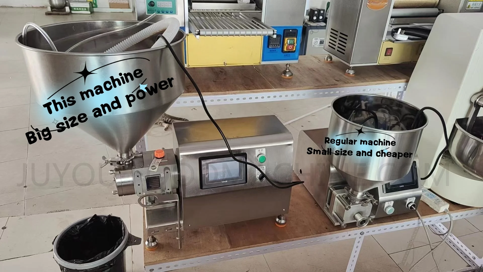 Semi-automatic Cream Filler Filling Machine Puff Core Injection Machine Cup Cakes Depositor Machine