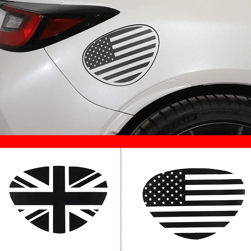

For 2022 Subaru BRZ Black Car Styling Car Fuel Tank Cap Pull Flower Film Graphic Vinyl Decal Car Decorative Accessories