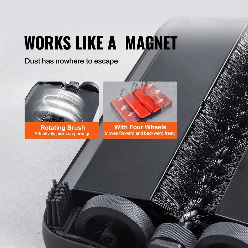 Manual Carpet Sweeper with 300ml Dust Bin Effortless Cleaning Compact Design Ideal Home Office Quick Dirt Removal