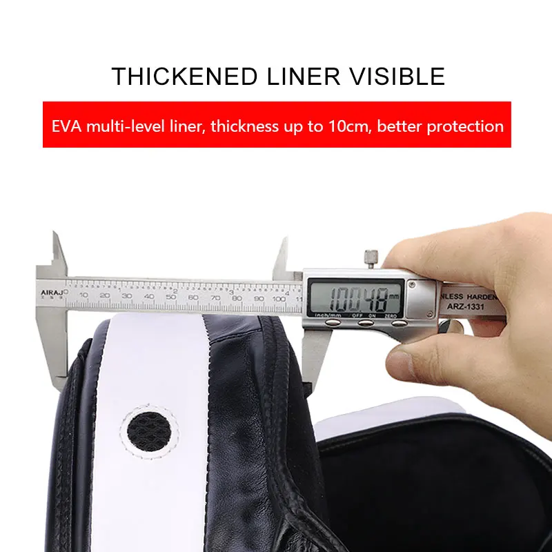 وسادات الفخذ للملاكمة، معدات حماية سميكة، هدف الفخذ، تدريب ساق ساندا القتالية، التدريب القتالي، دعم الساق #4