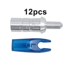 24Pcs Outdoor Archery Arrow Aluminum Nock Pin Plastic Tail Set ID6.2mm DIY Shaft Knocks High Quality Replacement