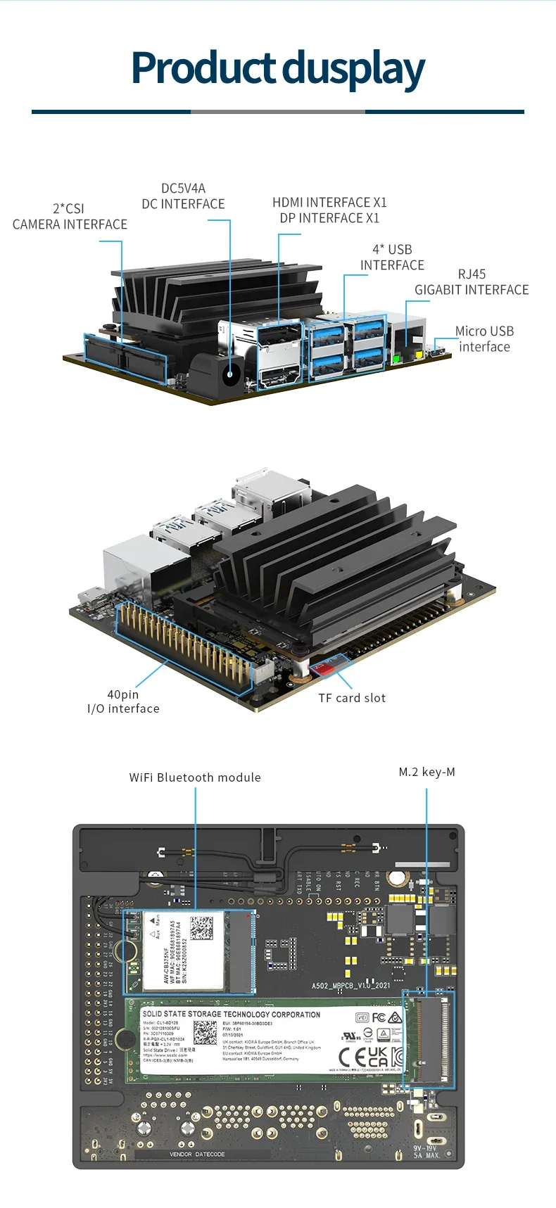 NVIDIA Jetson Nano 개발자 키트, 개발 보드 키트, B01-T