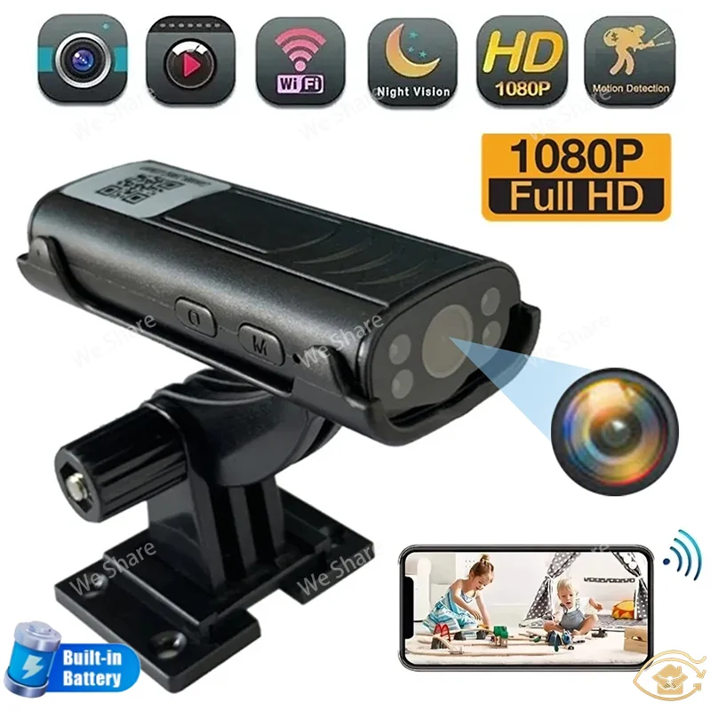 

1080P Mini Outdoor Home WiFi Security Camera HD Smart Wireless Remote View Small Nanny IP Cam Sleep Standby Remote Wakeup