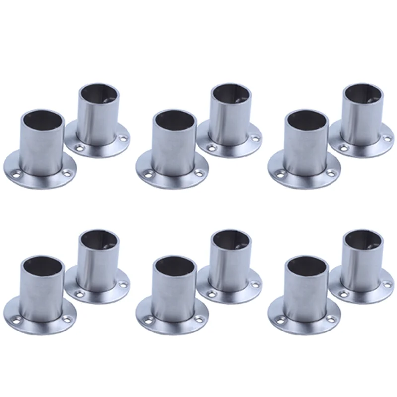 

Wardrobe 25Mm Tube Stainless Steel Rail Rod End Support Bracket 12Pcs-B51B