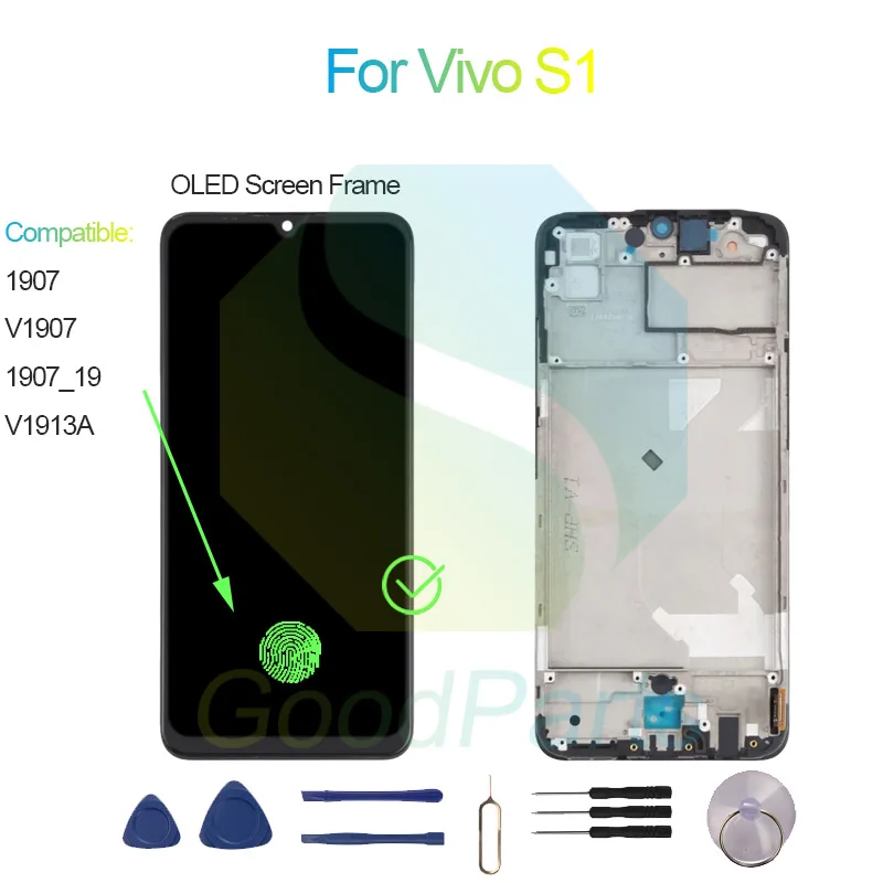 For VIVO S1 LCD Display Screen 1907, V1907, 1907_19, V1913A For