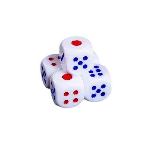 6 pz/set 25MM arrotondato grande uno dadi adatto per il vecchio uomo Mahjong gioco dadi