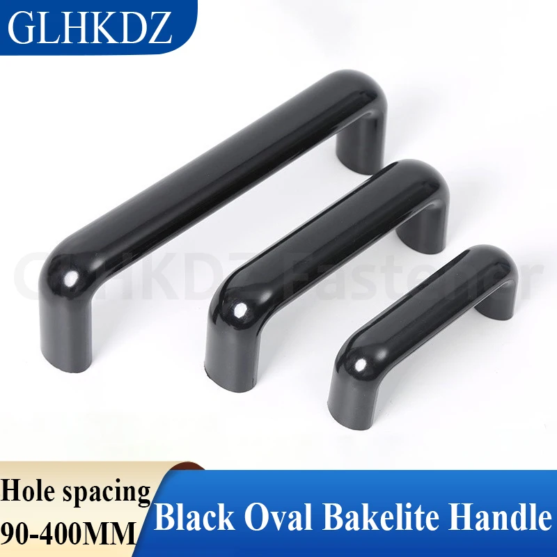 

1PCS 90-400mm Black Oval Bakelite Handle Insulation Pull Equipment Handle Nylon Plastic Circular Pull Industrial Handle Hardware