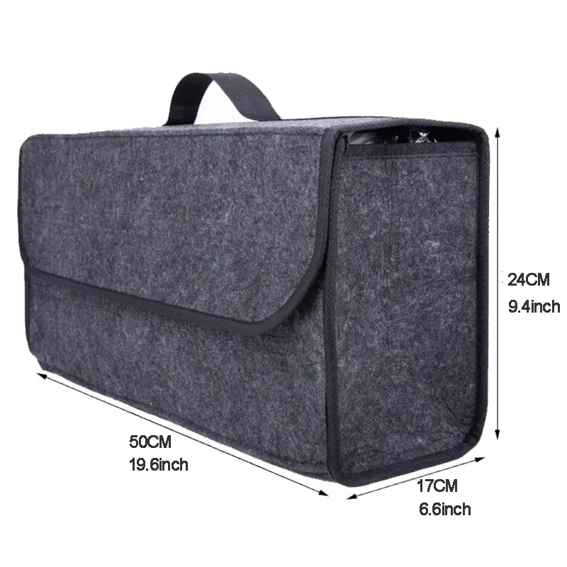 Car Trunk Organizer Folding Large Capacity Storage Organizer Felt Car Backup Storage Box Car Waterproof Container Accessoires