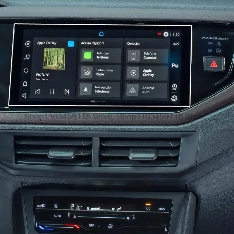 Para VW Volkswagen Novo Virtus 2023 10,1 pulgadas navegación GPS del coche interior antiarañazos película protectora de pantalla de vidrio templado