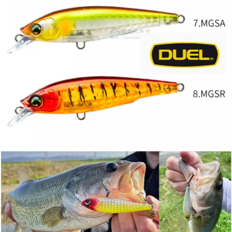 YO-ZURI DUEL F1213 Floating Minnow F1214 Lua Bait Bass Cocked Mouth Hard Iron Plate Lure