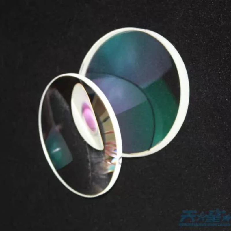 Optical Glass Achromatic Doublet Objective Lens Set for DIY Astronomical Telescope, Blue & Green Broadband AR Coating