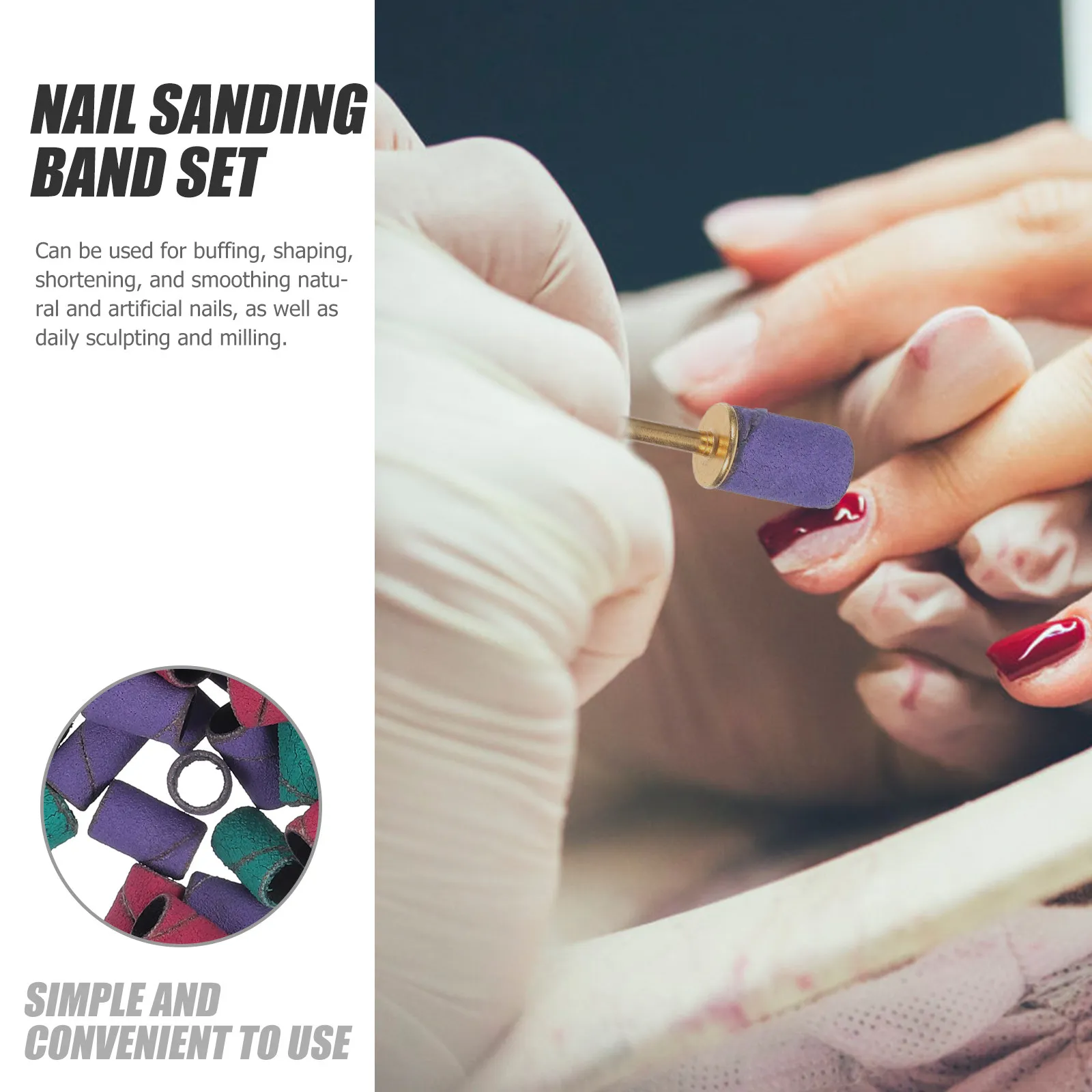 

3 Boxes Sanding Bands Set Premium Nail Grinding Rings for Shaping Smoothing Artificial Natural Nails Manicure Salon Spa Tools