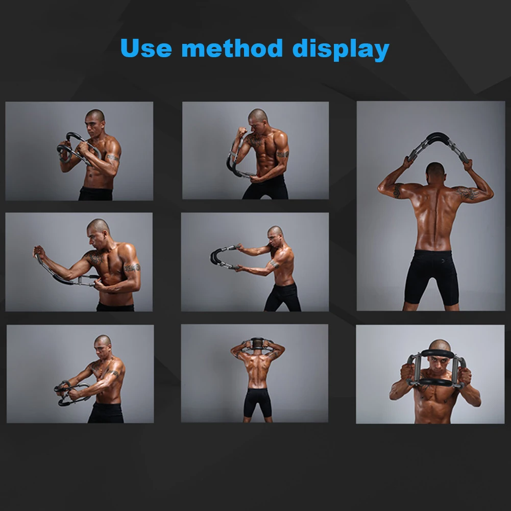 Entrenador de brazo ajustable con mango de espuma, ejercitador de fuerza de muñeca, expansor de pecho en forma de U para equipos de Fitness en interiores y exteriores