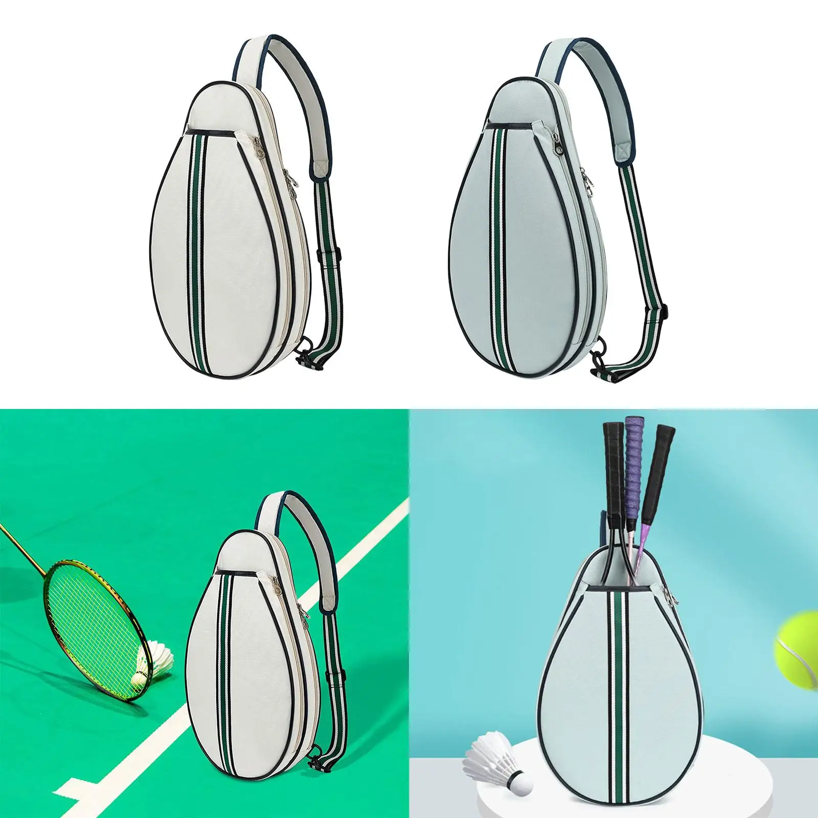 Borsa da tennis Borsa da badminton Giocatori Donna Uomo Borsa da squash Porta pagaia portatile Organizzatore Borsa per racchetta da tennis Borsa a tracolla da tennis