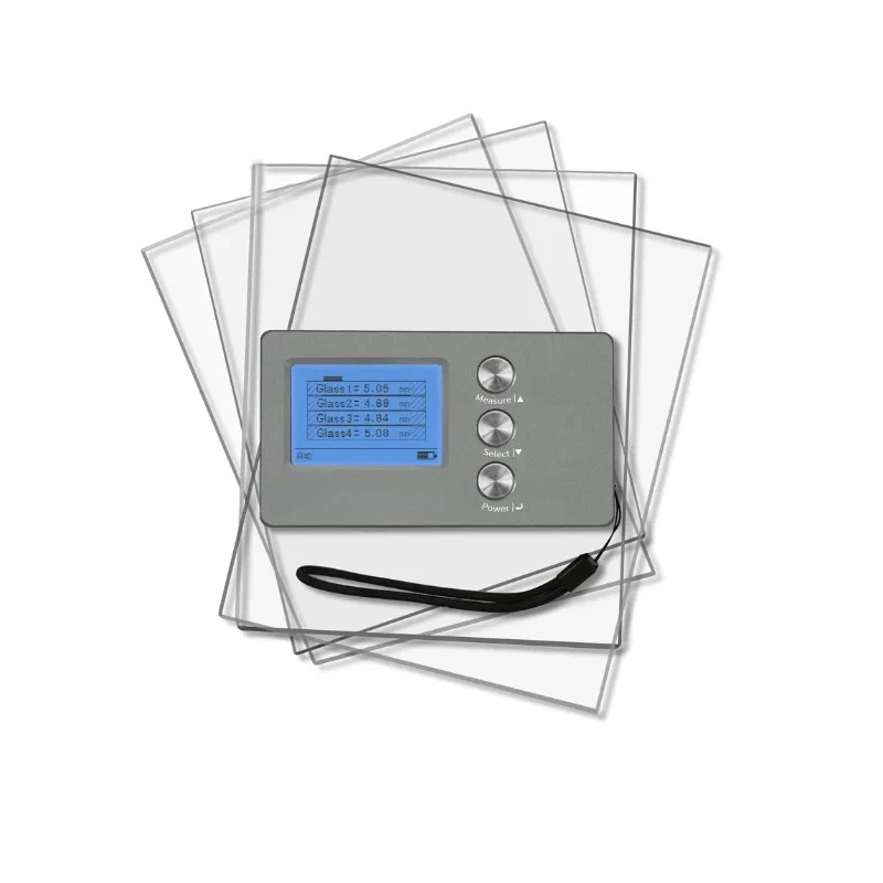 

Linshang LS201 цифровой измеритель толщины стекла односторонний измерительный изолированный двойной тройной панели стекло воздушное пространство IG толщина