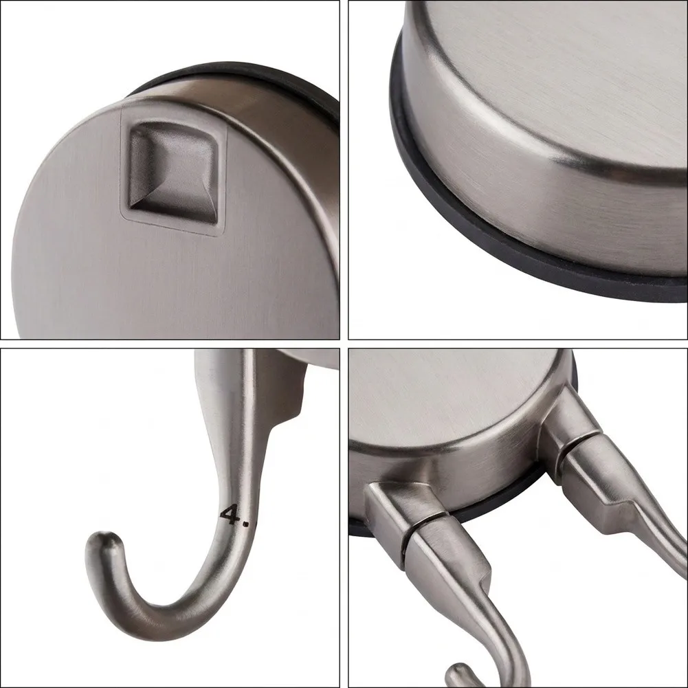 Suction Cup Double Hook for Towel Hanging in For Shower - Rust Resistant ABS Hook for Smooth Non Porous Surfaces