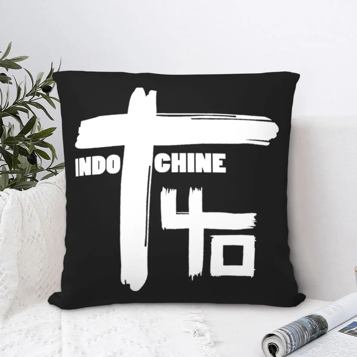 

Indochine Pop Rock And Amp Square Pillowcase Polyester Pillow Cover Velvet Cushion Zip Decorative Comfort Throw Pillow For Home