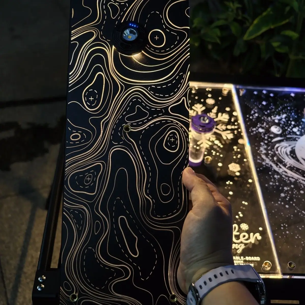 igt-luminous-unit-board-gz-lamp-holder-blackened-contour-acrylic-table-board-outdoor-camping-table-accessories