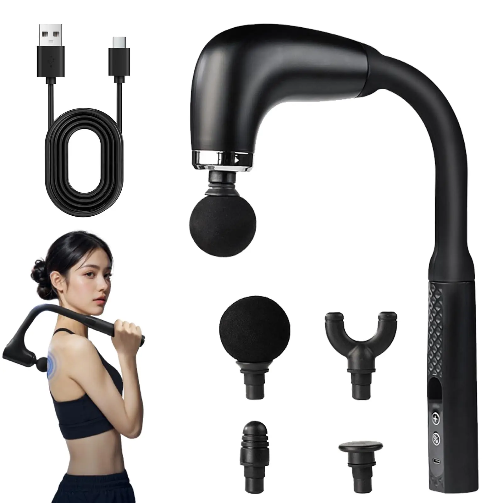 

Fascia Gun Muscle Relaxation Massager Electric Vibration Massage Gun Professional Grade Neck Membrane Gun