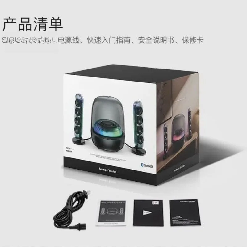 Speaker Bluetooth Desktop Kristal Musik, Hitam