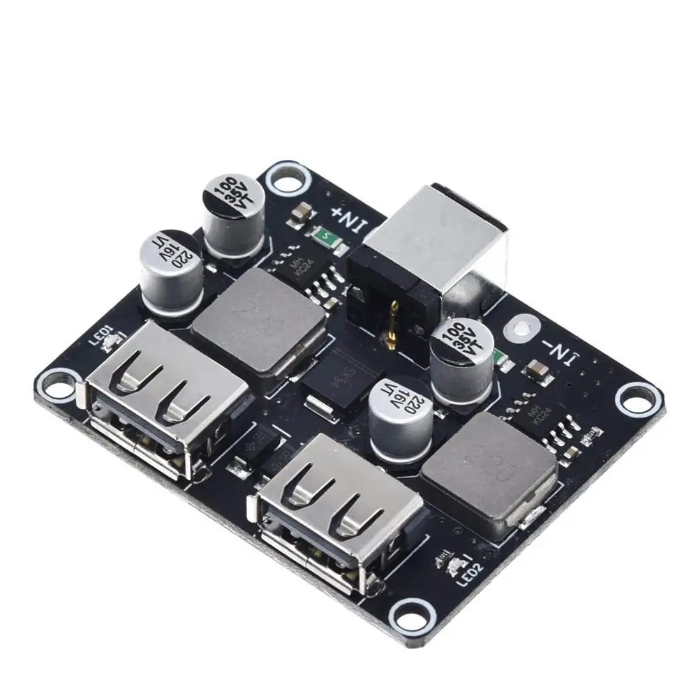 TZT USB QC3.0 QC2.0 USB DC-DC Buck Converter Opladen Step Down Module 6-32V 9V 12V 24V naar Snelle Snellader Printplaat 5V