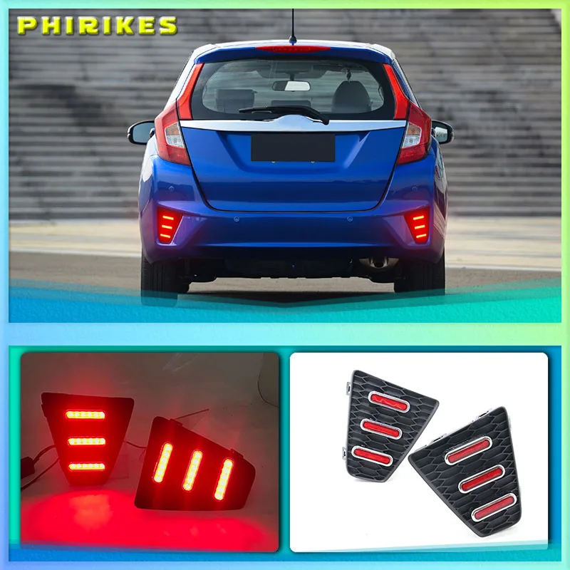 

For Honda Jazz Fit 2014 2015 2016 2017 Multi-functions LED Rear Bumper Light Fog Lamp Brake Light Turn Signal Reverse Light