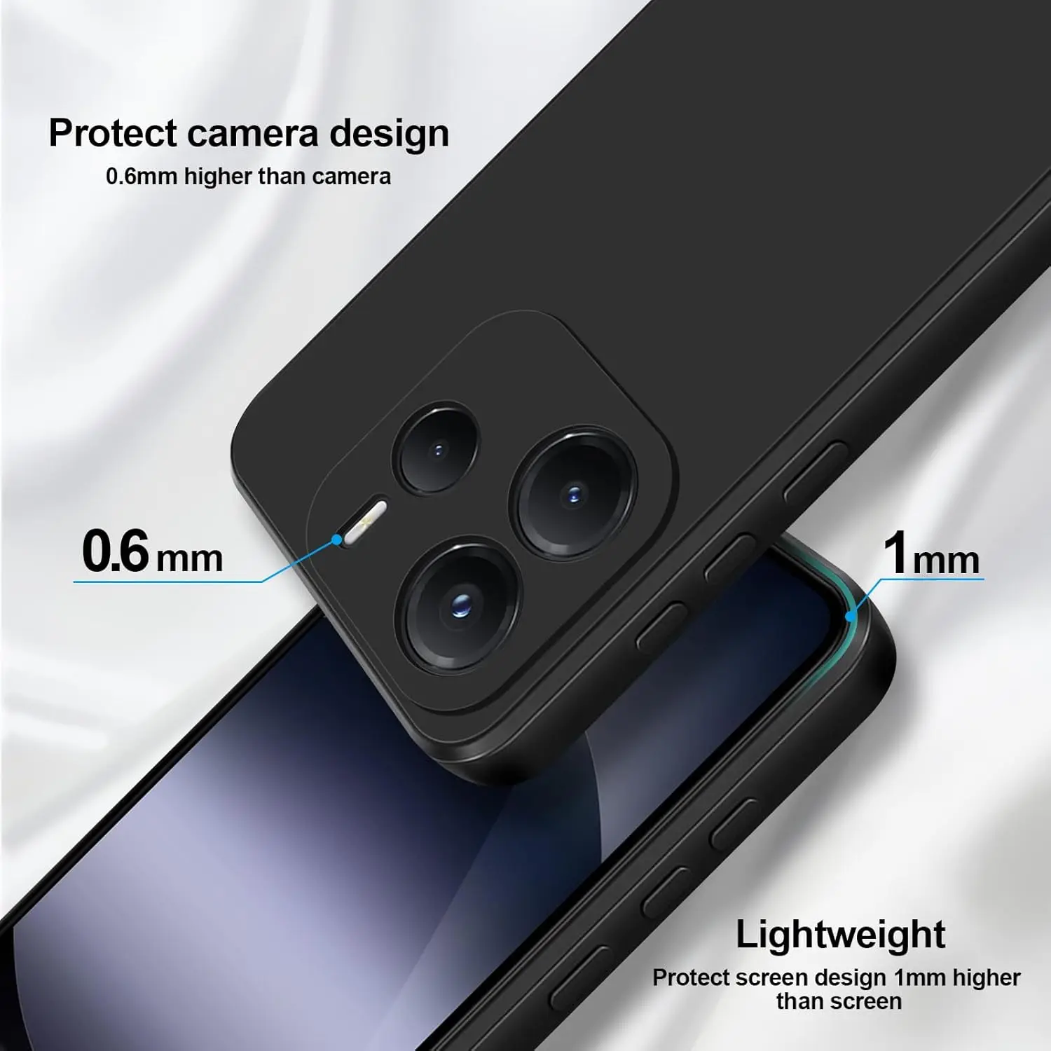 حافظة مرنة من السيليكون السائل من مادة البولي يوريثان الحراري لهاتف Realme 14 5G Realme 14T غطاء حماية خلفي Coque Capa Fundas