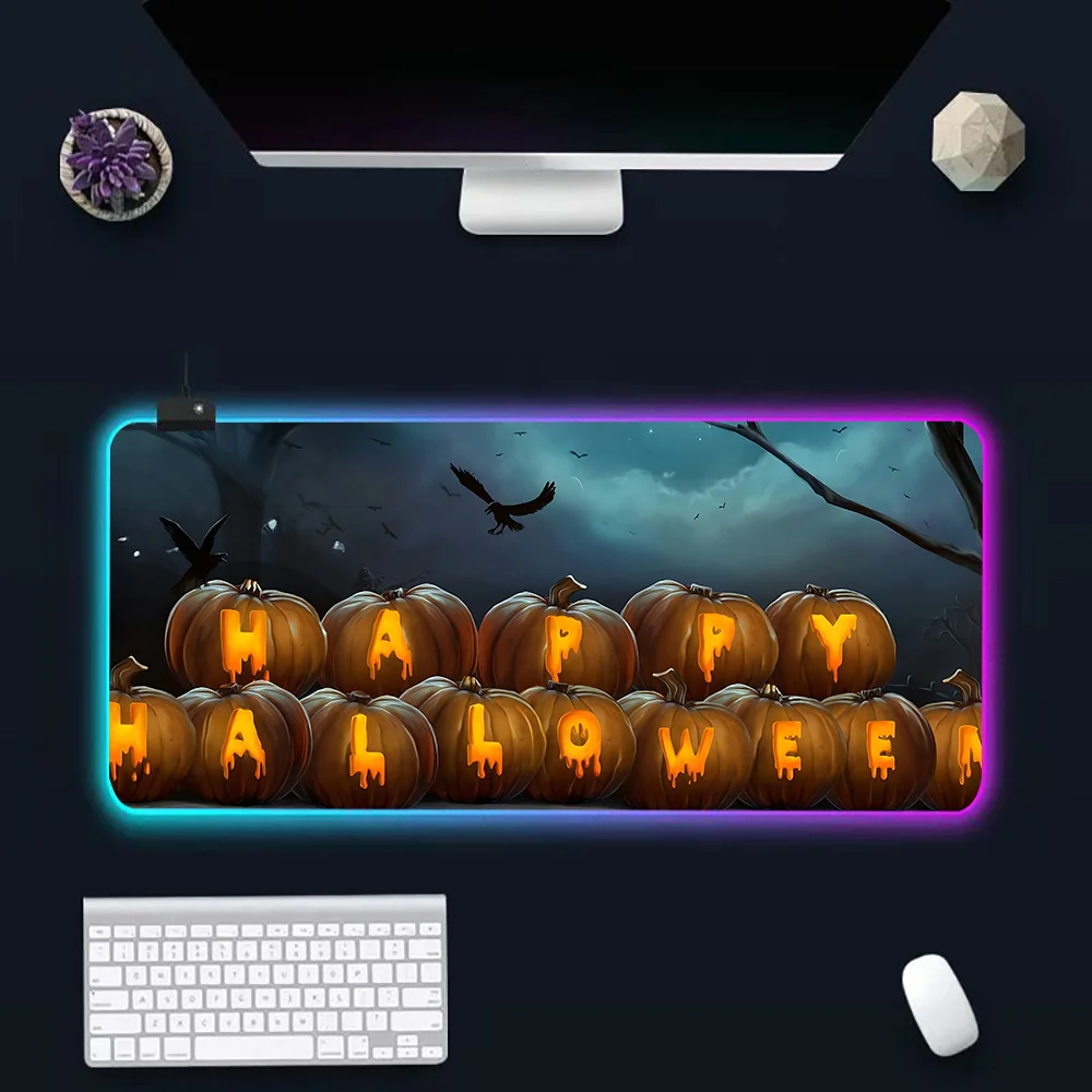 Halloween Mousepad HD Printing Computer Gamers Locking Edge Non-slip Mouse Pad XXL90x40cm Keyboard PC Desk Pad