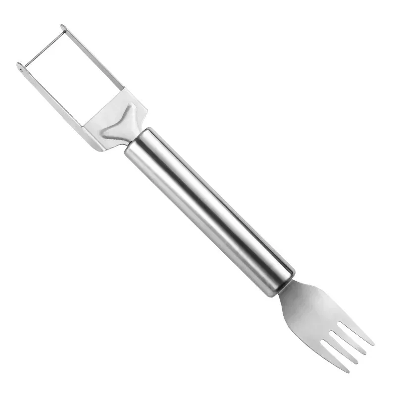 Multifunctional Watermelon Melon Cutter Stainless Steel Slicer with Fruit Fork Kitchen Gadget