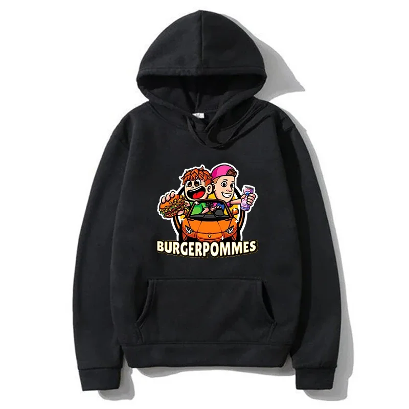 Burgerpommes Icrimax Graphic Men/Women Hoodies New Comfortable Casual Hip Hop Streetwear Unisex Sweatshirts Print Hoody Male