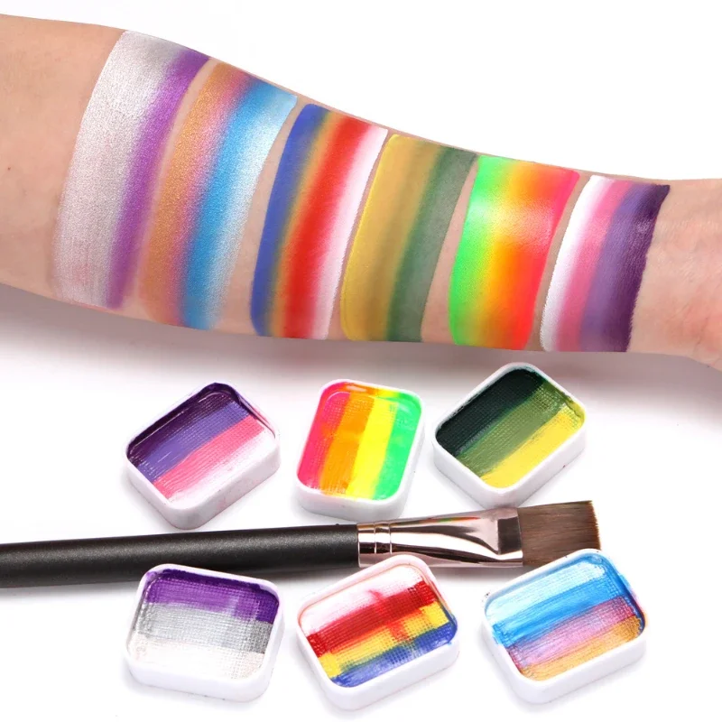 Human Body Painting Washable 12 Tone Color Plate Children's Face Color Festival Opera Color World Cup Rainbow Bar