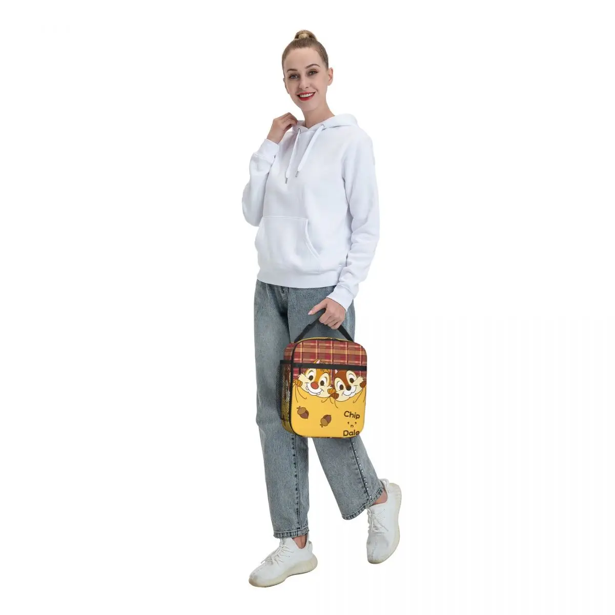 Cartoon Chipmunk Chip 'n Dale Insulated Lunch Bags Portable Meal Container Cooler Bag Tote Lunch Box School Picnic Food Bag