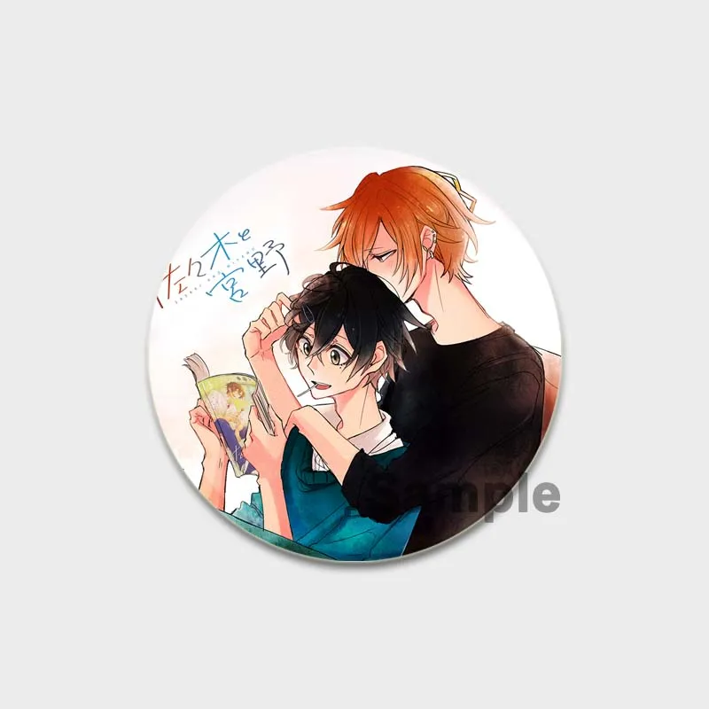 58mm Lapel Pins Anime Brooch Round Manga SASAKI and MIYANO Brooches for Women Backpack Clothes Enamel Pin Cartoon Cosplay Badges