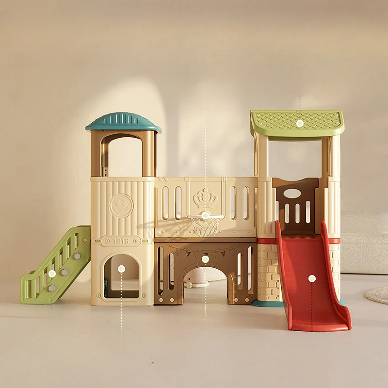 

Children's Slide Kindergarten Indoor Household Large Castle Little Genius Combination Amusement Park Equipment Slide Toys