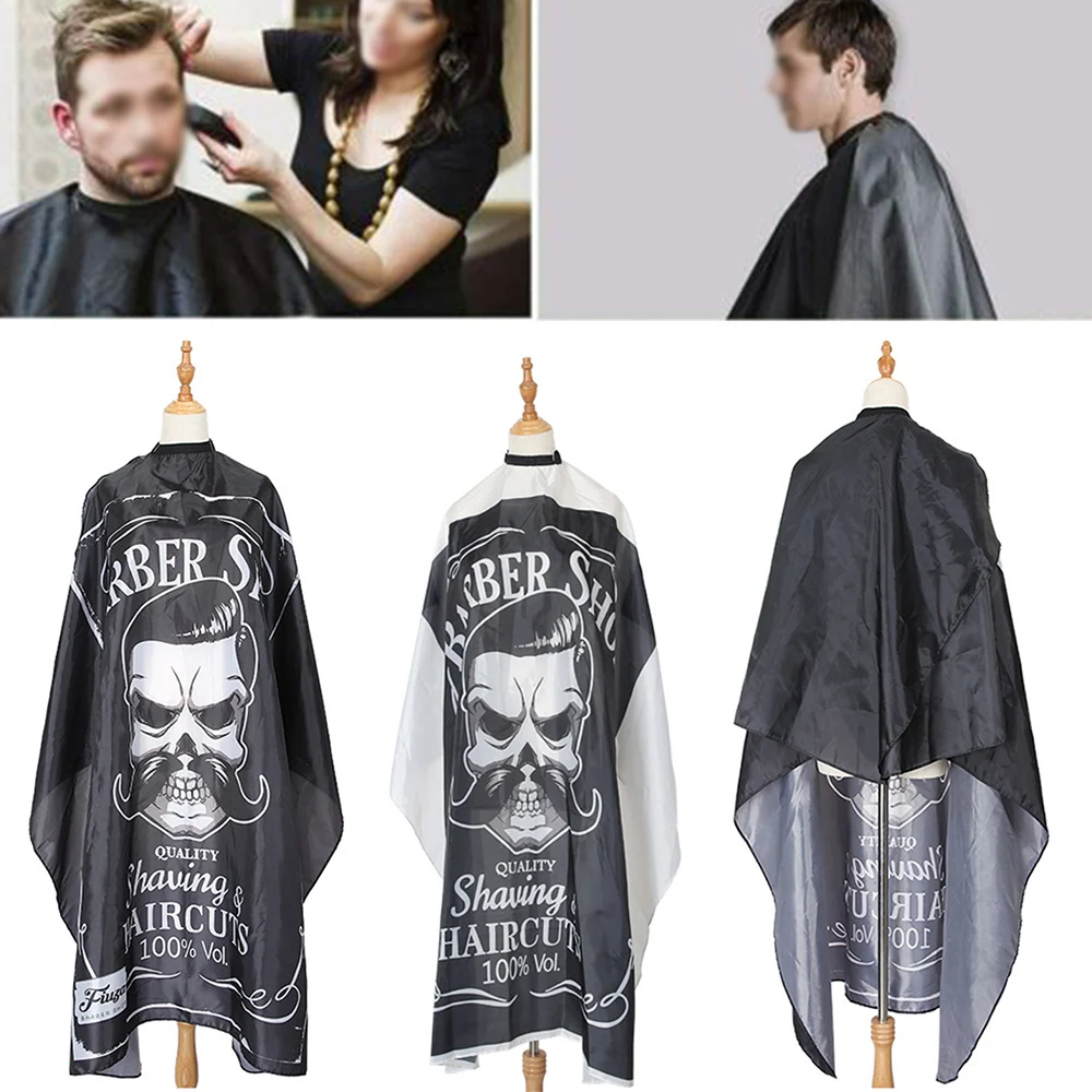 2023 Barber Hairdressing Cape Retro Hair Cutting Cape Black White Coat To Cut Hair Styling Tool Waterproof Apron For Man Haircut