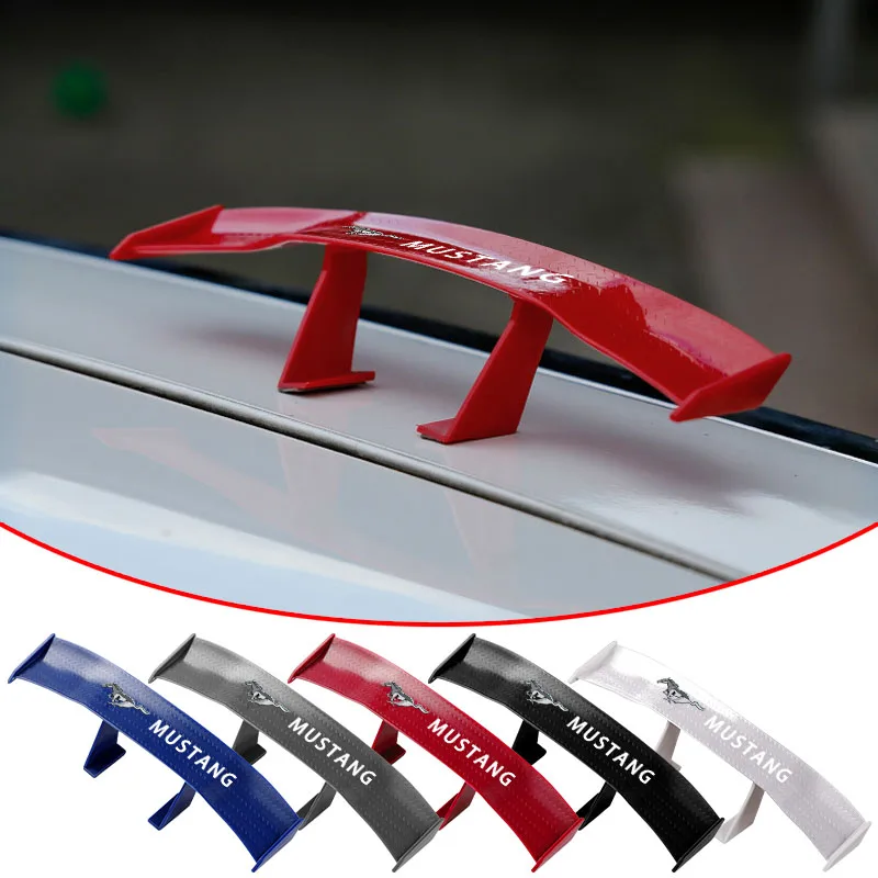 

Car Universal Mini Spoiler Mini Tail Wings Styling Decor Sticker For Ford Mustang Explorer Focus Shelby GT350 Kuga Fusion F-150