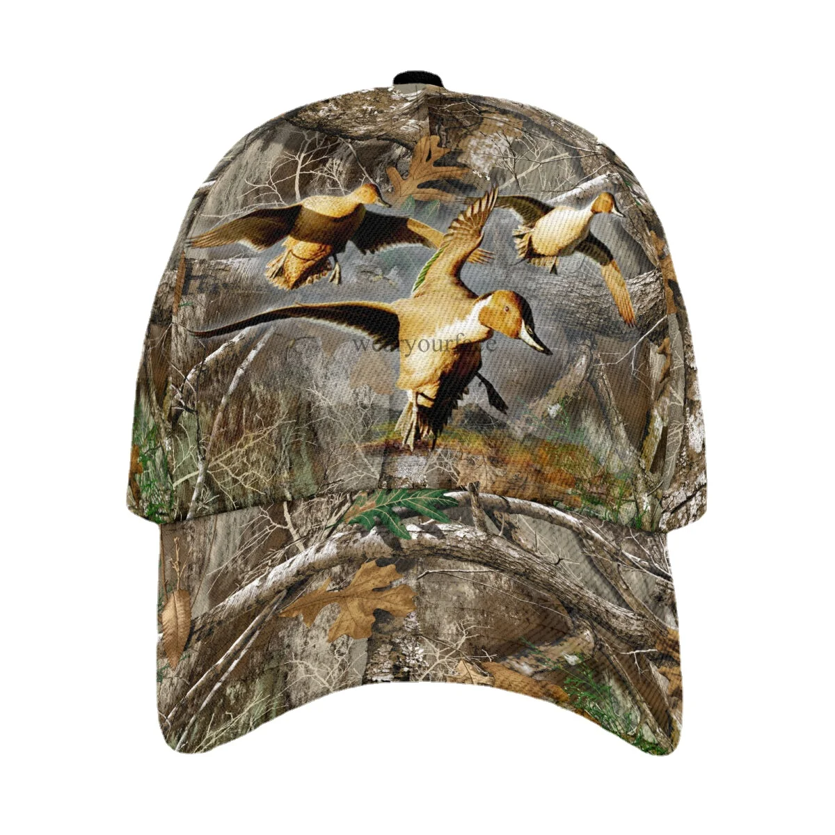 Mallard Birds Wildlife 3D All Over Printed Snapback Hat Men Women Adult Hip Hop Headwear Outdoor Sun Visor Baseball Cap