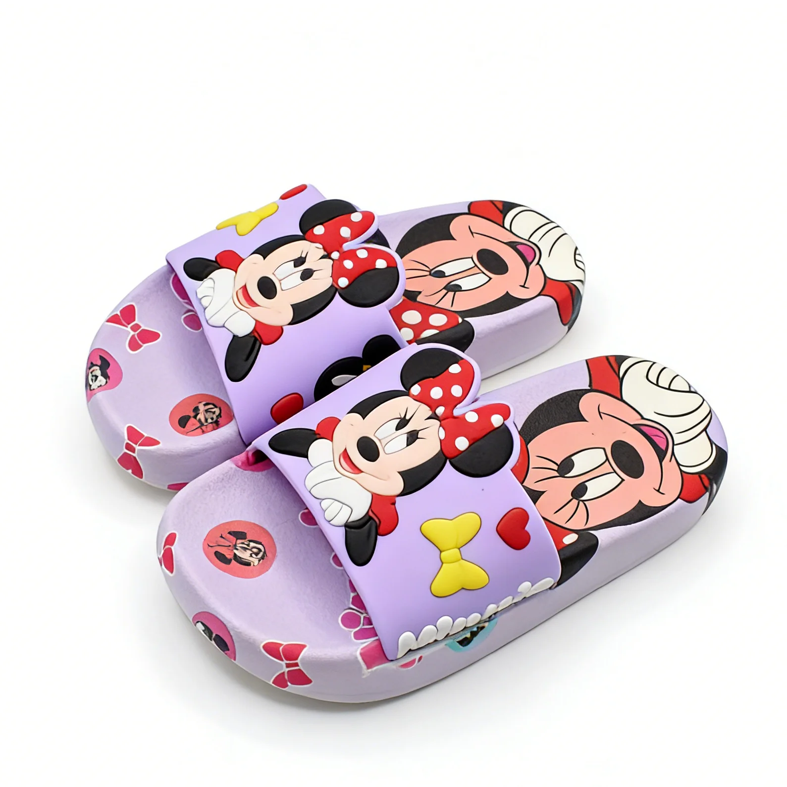 

Disney Kids'Slippers Mickey Mouse EVA Summer Shoes For Children Anti-slip Thick Bottom Home Slipper Designer Purple Size 22-35