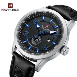 NAVIFORCE Brand Men's Sport Watches Luxury Military Waterproof Quartz Wristwatch Luminous PU Strap Clock Relogio Masculino 2024